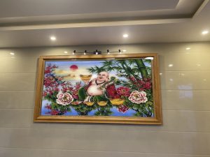 Tranh Đá Quý Xếp Nổi 3D – Di Lạc Mang Tài Lộc