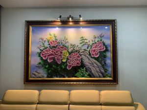 Tranh Đá Quý Xếp Nổi 3D - Hoa Mẫu Đơn