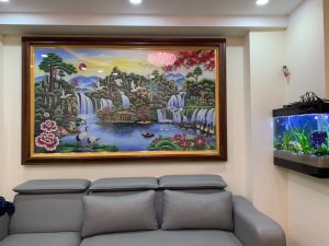 tranh đá quý phong cảnh